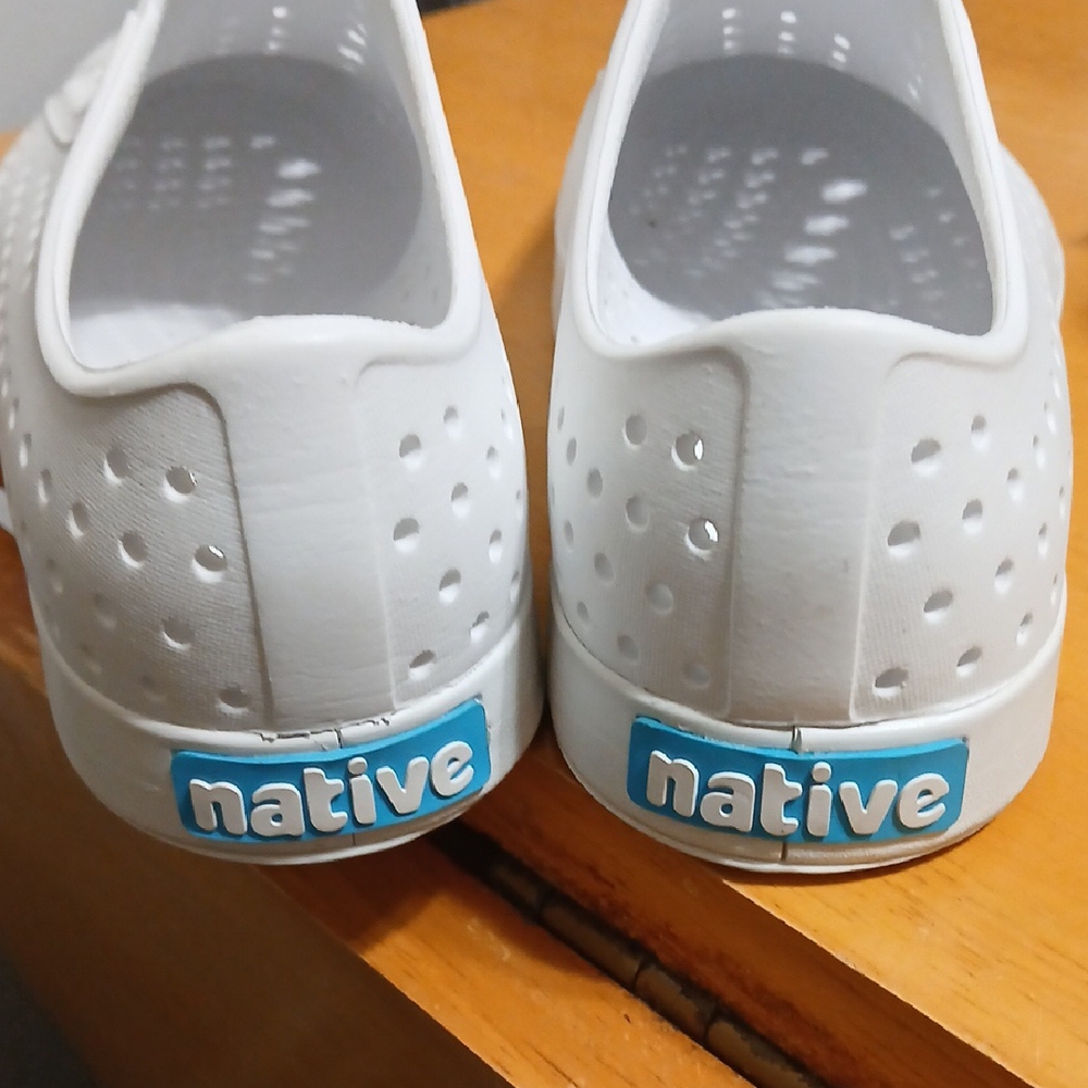 Native Women's White Perforated Slip-On Sneakers - Picture 4 of 5